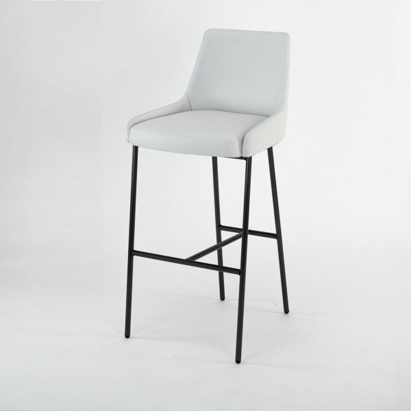 Luxe 4056B-VE Fully Upholstered Hospitality Fine Dining Mid Century Art Deco Bar or Counter Stool
